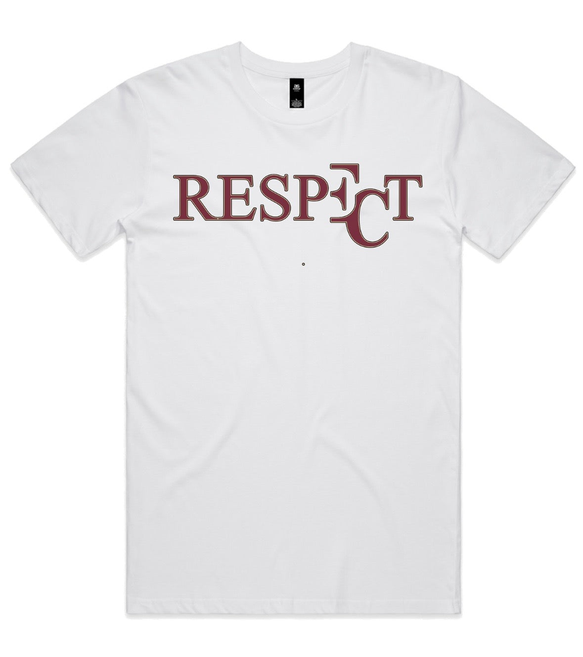 EC RESPECT WHITE & GARNET T-SHIRT