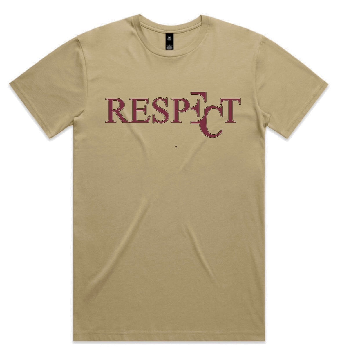 EC RESPECT KHAKI & GARNET T-SHIRT